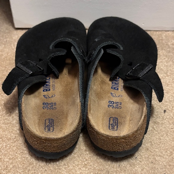 Birkenstock Kids Black Suede Slippers - Picture 4 of 4